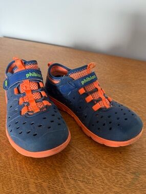 Toddler Navy and Orange Active Shoes by Stride Rite Size 12
